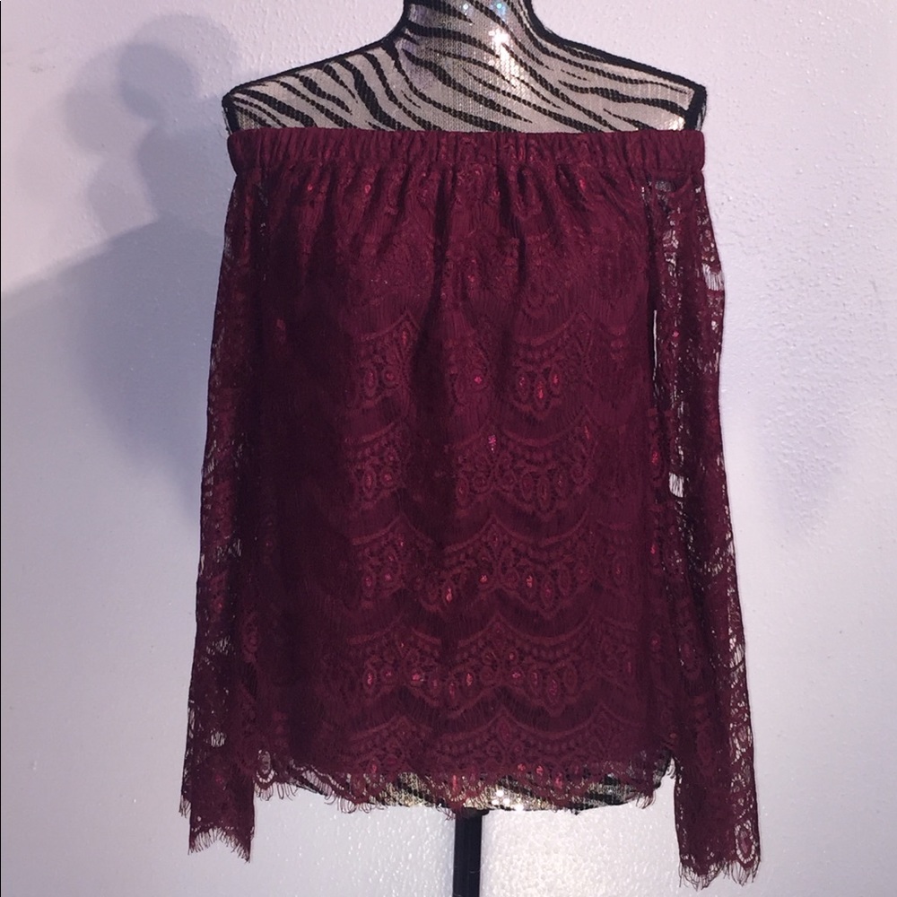 Lace Off-Shoulder Shirt